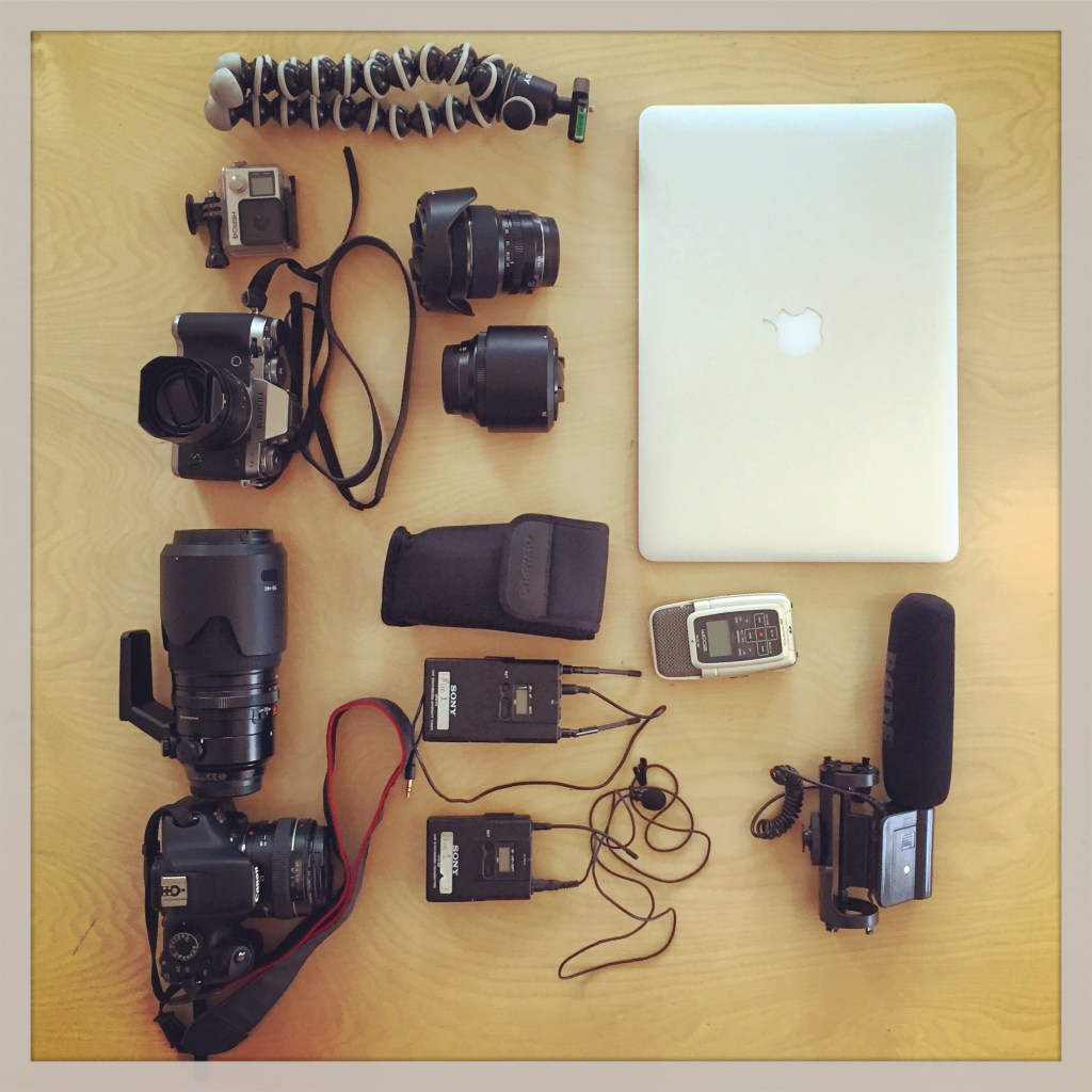 Fuji, Canon & GoPro...and it all fits in a backpack!